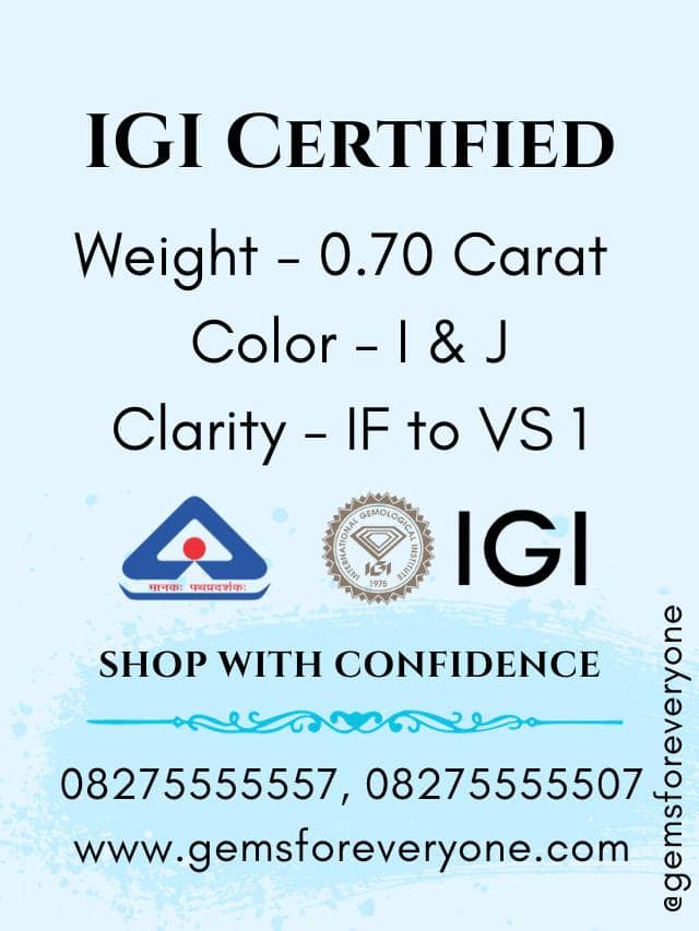 0.70 Carat IGI Certified Diamonds | Wholesale Prices | Diamonds Nagpur | IGI Diamonds Nagpur